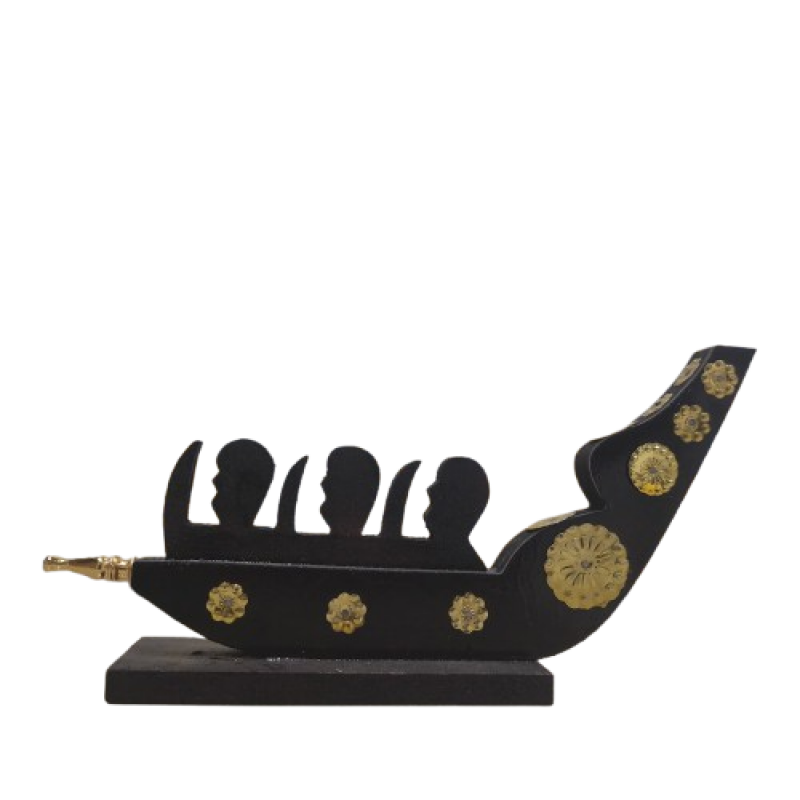 Chundan Vallam Miniature for Home Decor with 3 rowers Decorative Showpiece